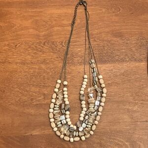 Rustic Vintage Multi-Strand Beaded Necklace